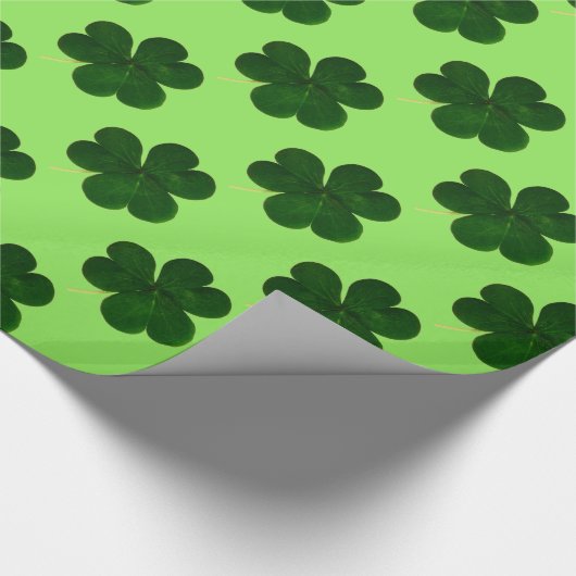 Shamrock Clover Pattern Irish Ireland Love Cadeaupapier (Hoek)