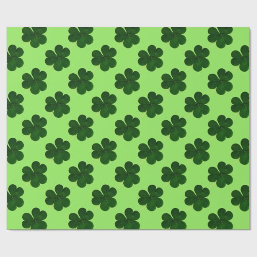 Shamrock Clover Pattern Irish Ireland Love Cadeaupapier (Vlak)