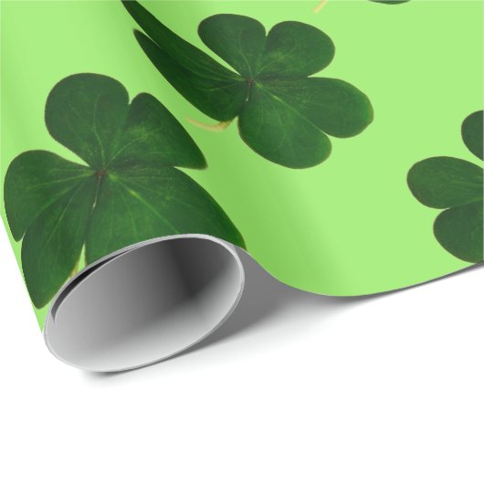 Shamrock Clover Pattern Irish Ireland Love Cadeaupapier (Rol Hoek)