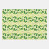 Shamrock Clover St Patrick's day Groen Inpakpapier Vel (Voorkant)