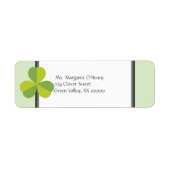 Shamrock Clover Two Toned Green Personalized Etiket (Voorkant)