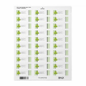 Shamrock Clover Two Toned Green Personalized Etiket (Full Sheet)