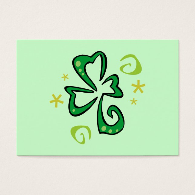 Shamrock Clover Visitekaartjes (Voorkant)