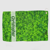 Shamrock Clovers Add Name Golfhanddoek (Horizontaal)