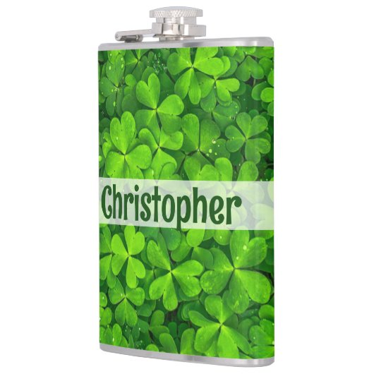 Shamrock Clovers Add Name Heupfles (Links)