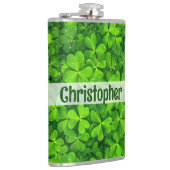 Shamrock Clovers Add Name Heupfles (Rechts)
