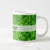 Shamrock Clovers - Gepersonaliseerd Grote Koffiekop (Rechts)