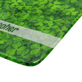 Shamrock Clovers - Gepersonaliseerd Snijplank (Hoek)