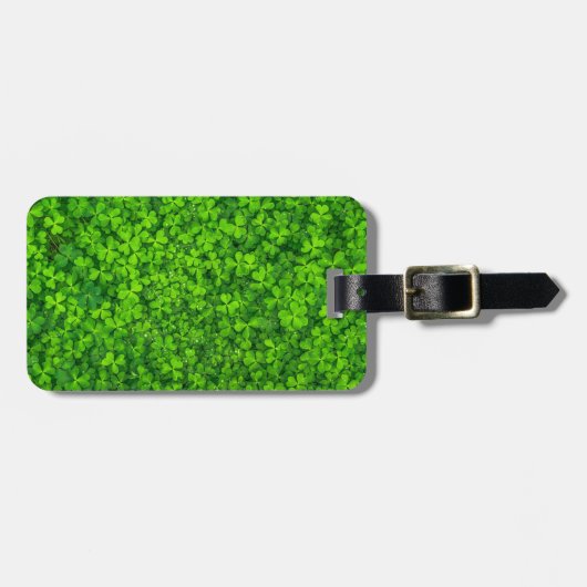 Shamrock Clovers Green Irish Symbol Ierland Bagagelabel (Voorkant horizontaal)