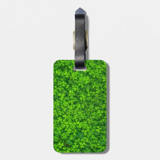 Shamrock Clovers Green Irish Symbol Ierland Bagagelabel (Achterkant verticaal)