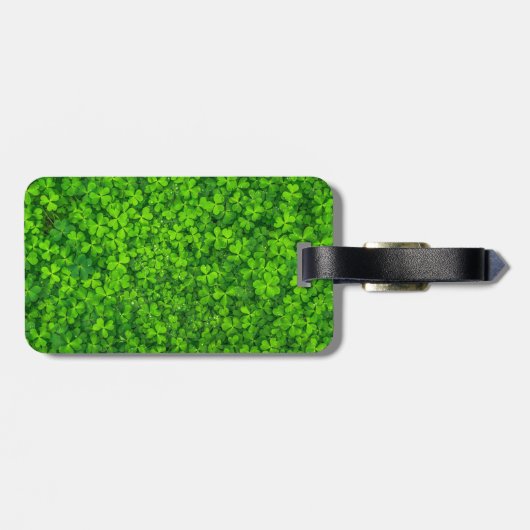 Shamrock Clovers Green Irish Symbol Ierland Bagagelabel (Achterkant horizontaal)