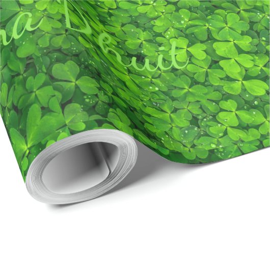 Shamrock Clovers Green Irish Symbol Ierland Cadeaupapier (Rol Hoek)