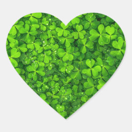 Shamrock Clovers Green Irish Symbol Ierland Hart Sticker