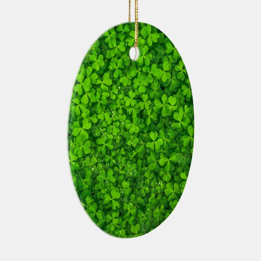 Shamrock Clovers Green Irish Symbol Ierland Keramisch Ornament (Rechts)