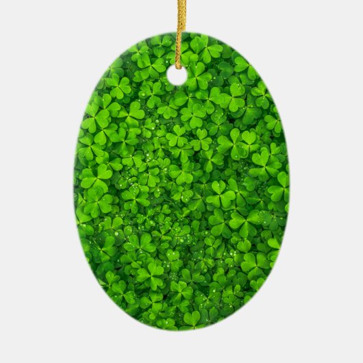 Shamrock Clovers Green Irish Symbol Ierland Keramisch Ornament (Voorkant)