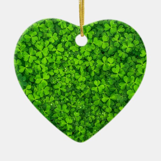 Shamrock Clovers Green Irish Symbol Ierland Keramisch Ornament (Voorkant)