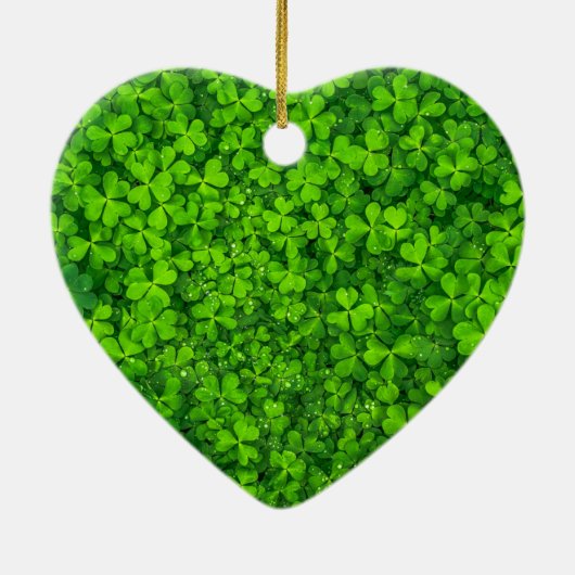 Shamrock Clovers Green Irish Symbol Ierland Keramisch Ornament (Achterkant)