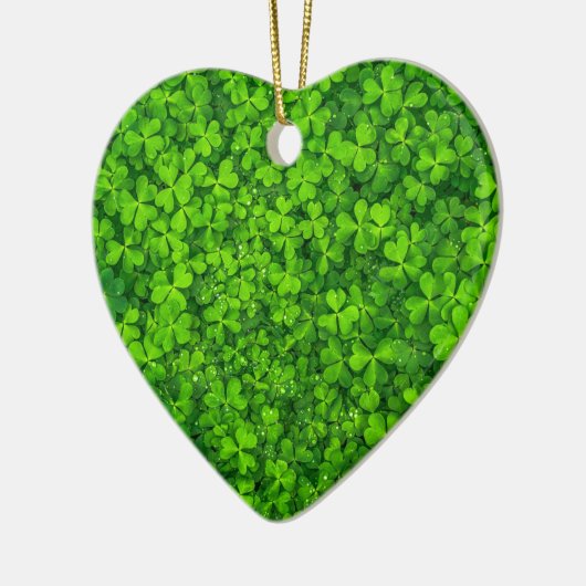 Shamrock Clovers Green Irish Symbol Ierland Keramisch Ornament (Links)