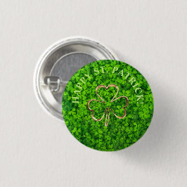 Shamrock Clovers Green Irish Symbol Ierland Ronde Button 3,2 Cm