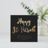 Shamrock Clovers Pattern Happy St. Patrick's Day Feestdagenkaart (Staand voorkant)