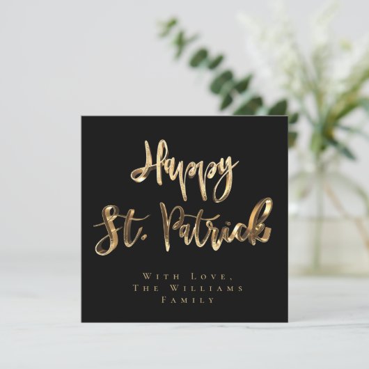 Shamrock Clovers Pattern Happy St. Patrick's Day Feestdagenkaart (Staand voorkant)