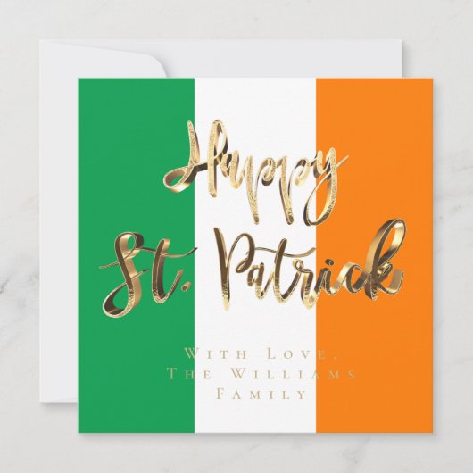Shamrock Clovers Pattern Happy St. Patrick's Day Feestdagenkaart (Voorkant)