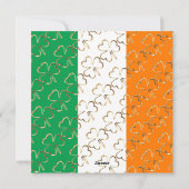 Shamrock Clovers Pattern Happy St. Patrick's Day Feestdagenkaart (Achterkant)