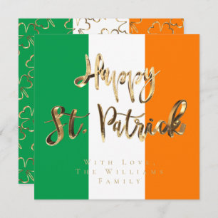 Shamrock Clovers Pattern Happy St. Patrick's Day Feestdagenkaart