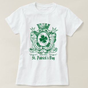 Shamrock Coat of Arm Crest Street Patrick's Day T-shirt