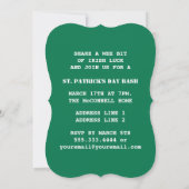 Shamrock Coat of Arm St. Patrick's Day Invitations Kaart (Achterkant)