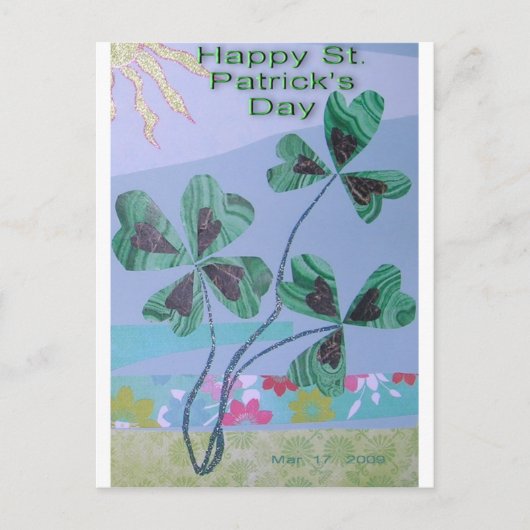 Shamrock Collage Briefkaart (Voorkant)