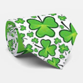 Shamrock Collage Stropdas (Opgerold)