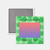 Shamrock Collage trouwfotomagneten Magneet (Voorkant / Achterkant)