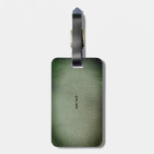 Shamrock Colover St.Patrick`s Day Groen Leer Bagagelabel (Achterkant verticaal)