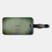 Shamrock Colover St.Patrick`s Day Groen Leer Bagagelabel (Achterkant horizontaal)