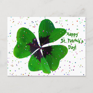 Shamrock Confetti St. Patrick's Day Briefkaart