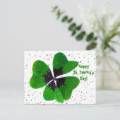 Shamrock Confetti St. Patrick's Day Briefkaart (Staand voorkant)