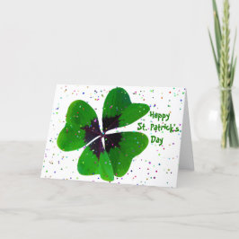 Shamrock Confetti St. Patricks Day Feestdagen Kaart