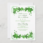 Shamrock Corners repetitie diner uitnodiging (Voorkant)