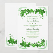 Shamrock Corners repetitie diner uitnodiging (Voorkant / Achterkant)