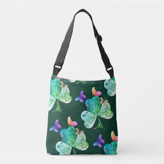Shamrock Crossbo: "Heb een Happy St. Patrick's Day Crossbody Tas (Voorkant)