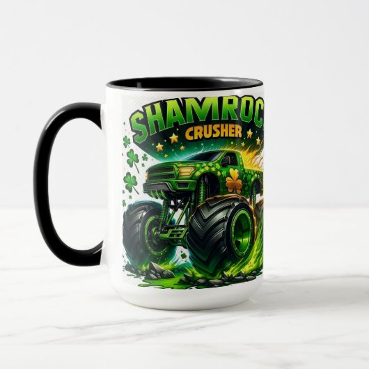 Shamrock Crusher: Bold Design met Keltische rand Mok (Links)