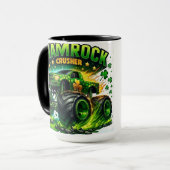 Shamrock Crusher: Bold Design met Keltische rand Mok (Voorkant links)