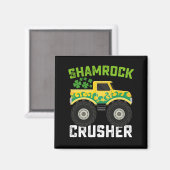 Shamrock Crusher Monster Truck St. Patrick's Dag Magneet (Voorkant / Achterkant)