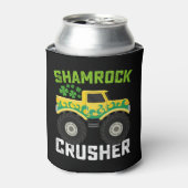 Shamrock Crusher Monster Truck St Patrick's Day Blikjeskoeler (Blikje Voorkant)