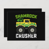 Shamrock Crusher Monster Truck St Patrick's Day Briefkaart (Voorkant / Achterkant)