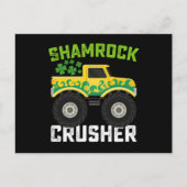 Shamrock Crusher Monster Truck St Patrick's Day Briefkaart (Voorkant)