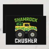 Shamrock Crusher Monster Truck St Patrick's Day Kaart (Voorkant / Achterkant)