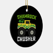 Shamrock Crusher Monster Truck St Patrick's Day Keramisch Ornament (Rechts)