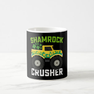 Shamrock Crusher Monster Truck St Patrick's Day Koffiemok